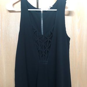 Fancy Black Tank Top